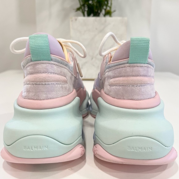 BALMAIN B-Block Colorblock Platform Sneakers - Picture 7 of 12